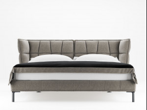 husk bed by bb italia 3D 모델