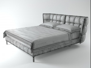 husk bed by bb italia 3D 모델
