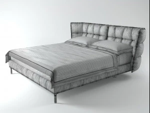 husk bed by bb italia 3D Model