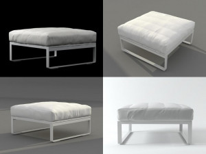 flat pouf by gandia blasco 3D Model