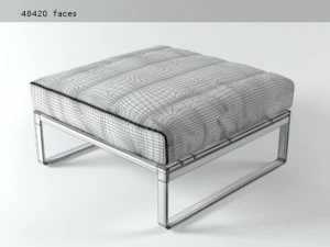 flat pouf by gandia blasco 3D Model