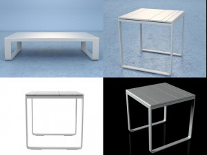 flat low tables by gandia blasco Model 3D