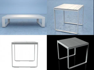 flat low tables by gandia blasco 3D Model