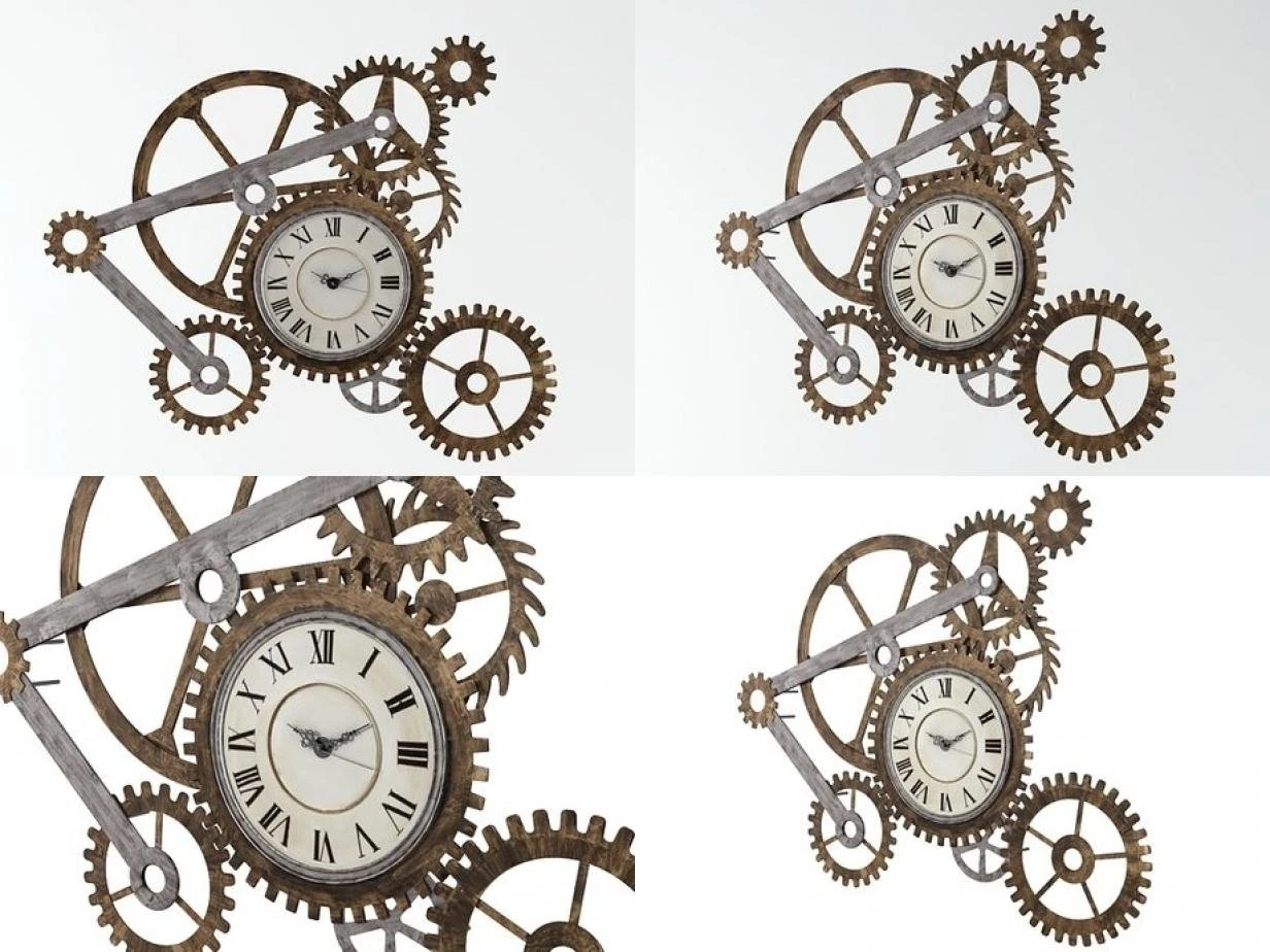 clock wall sculpture 3D Model .c4d .max .obj .3ds .fbx .stl .blend 