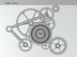 clock wall sculpture 3D Model