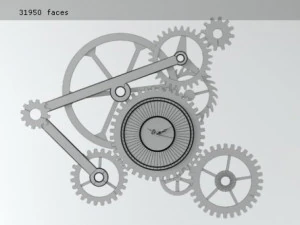 clock wall sculpture 3D Model