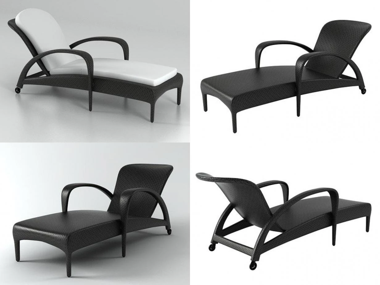 tango chaise longue by dedon 3D Model .c4d .max .obj .3ds .fbx .stl .blend