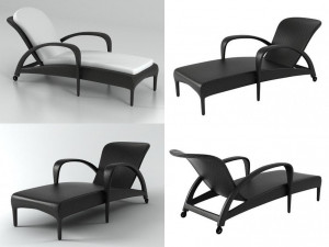 tango chaise longue by dedon 3D Models