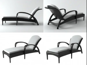 tango chaise longue by dedon 3D Model