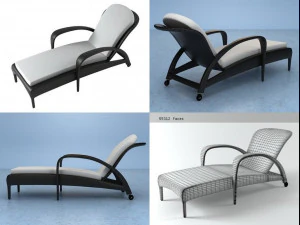 tango chaise longue by dedon 3D Model