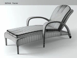 tango chaise longue by dedon 3D Model