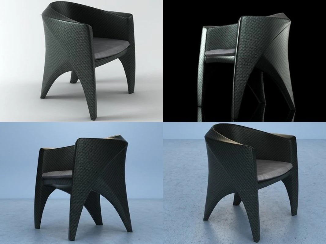 phoenix armchair by dedon 3D Model .c4d .max .obj .3ds .fbx .stl .blend 