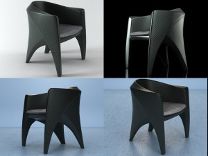 phoenix armchair by dedon 3D 模型