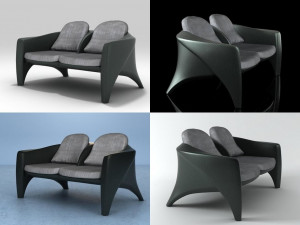 phoenix 2-seater by dedon 3D मॉडल