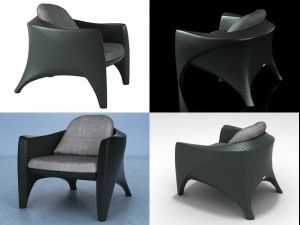 phoenix lounge chair by dedon Modèle 3D