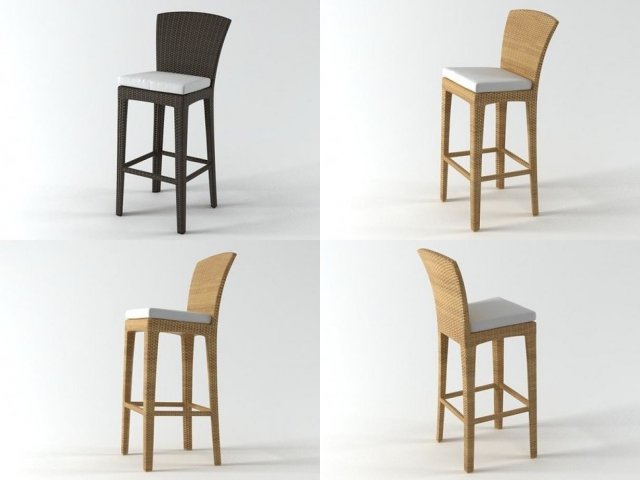 panama barstool by dedon Modello 3D .c4d .max .obj .3ds .fbx .stl .blend 