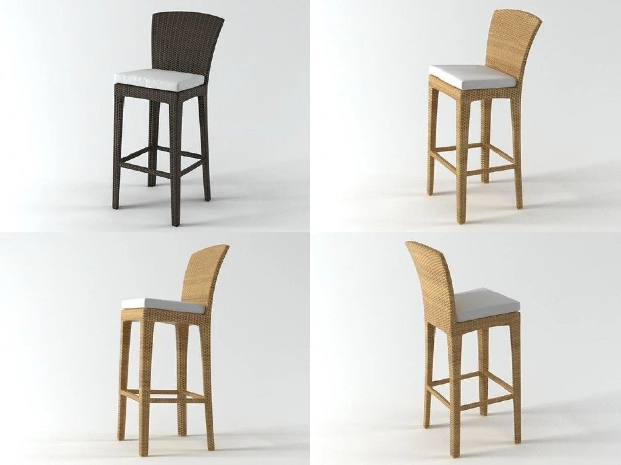 panama barstool by dedon 3D Model .c4d .max .obj .3ds .fbx .stl .blend 