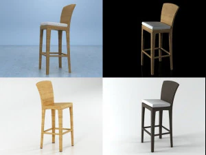 panama barstool by dedon 3D Model