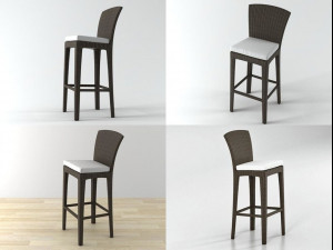 panama barstool by dedon Modello 3D