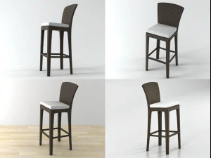 panama barstool by dedon 3D Model