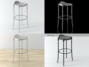janet stool by bd barcelona 1972 3D Model