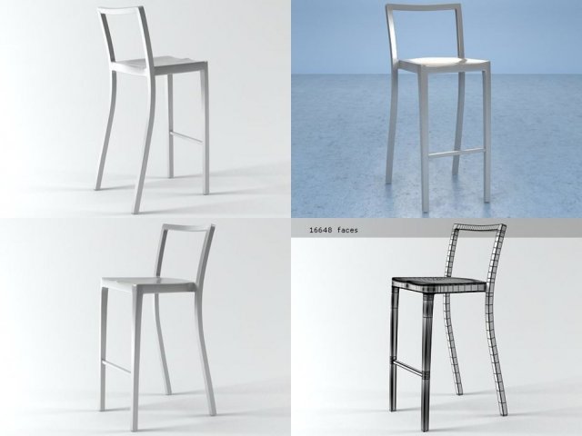 icon barstool by emeco 3D-Modell .c4d .max .obj .3ds .fbx .stl .blend 