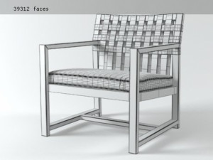network 168 lounge chair by roda 3D 모델