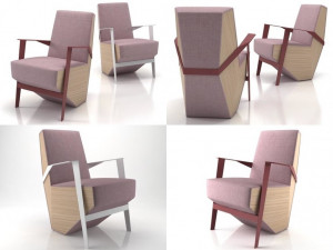 silver lake armchair by moroso Modelo 3D