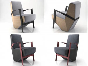 silver lake armchair by moroso 3D Model