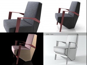 silver lake armchair by moroso 3D-Modell