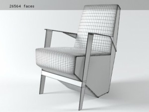 silver lake armchair by moroso 3D-Modell