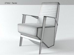 silver lake armchair by moroso 3D-Modell