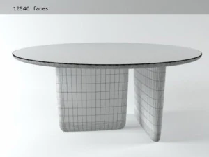 dining-tables bandb-italia jay-osgerby- edward-barber plastic natural-stone cement-and-concrete clas 3D Model