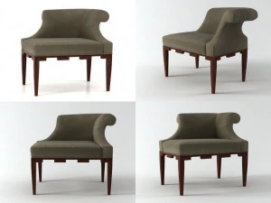 cadeira de canto castelo por Baker Modelo 3D