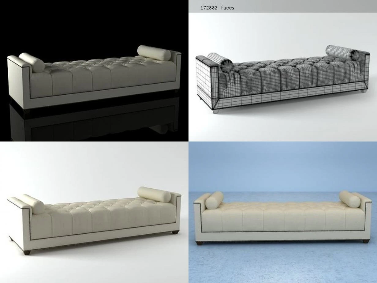 paris chaise lounge by baker 3D Model .c4d .max .obj .3ds .fbx .stl .blend