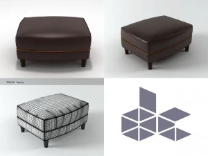 チュイルリーのオットマン by ベイカー 3Dモデル