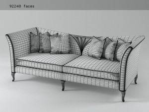 60-0174 sofa by christopher guy Model 3D