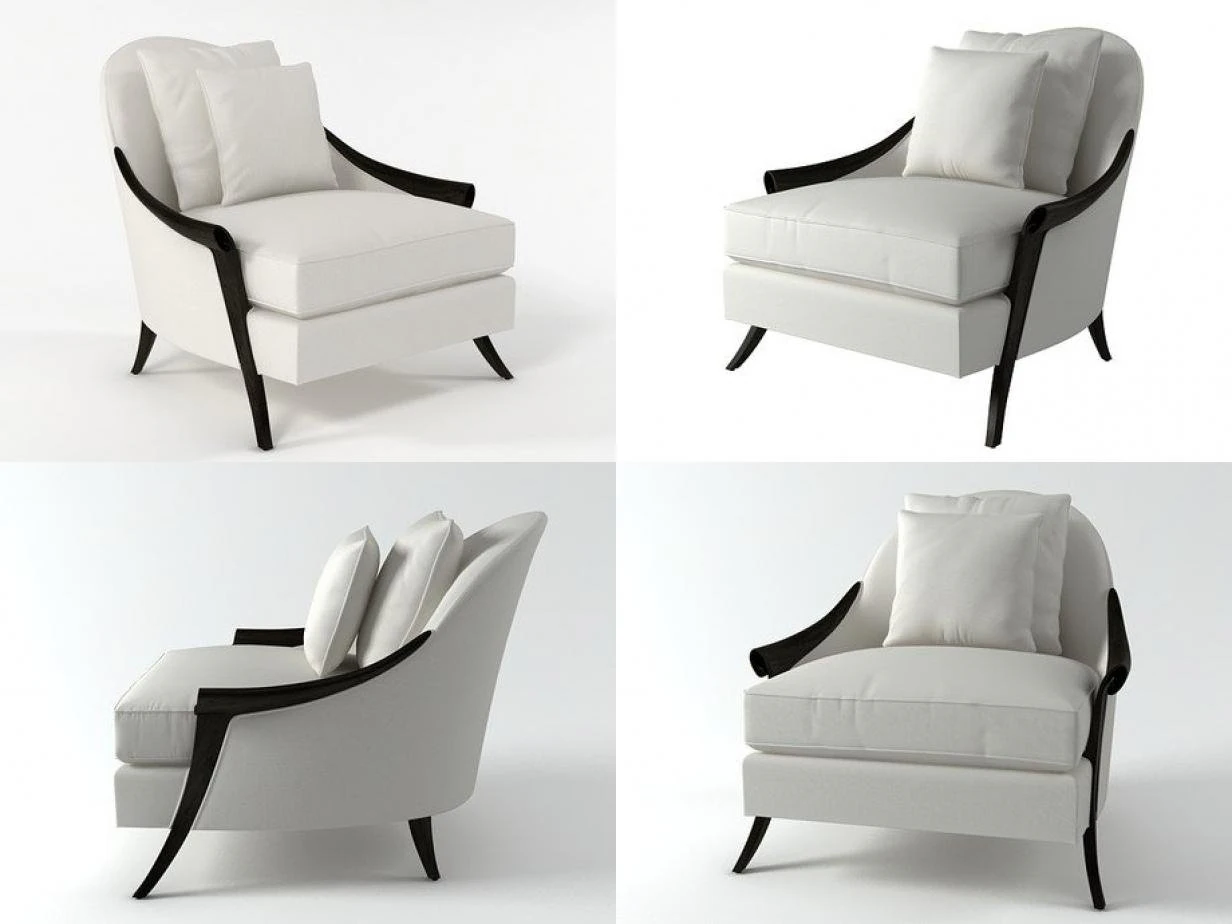 cala silhouette lounge chair by christopher guy 3D Model .c4d .max .obj .3ds .fbx .stl .blend 