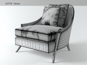cala silhouette lounge chair by christopher guy Modelo 3D