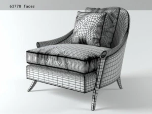 cala silhouette lounge chair by christopher guy 3D Model