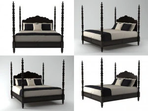 Lit &agrave; baldaquin Newport par Lexington Modèle 3D