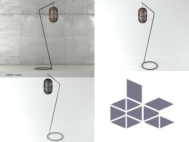 kai z lamp by kenneth cobonpue 3D Modell .c4d .max .obj .3ds .fbx .stl .blend 