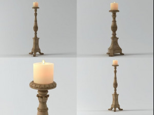 florentine candlesticks by restoration hardware 3D Model