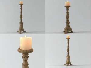 florentine candlesticks by restoration hardware 3D Model
