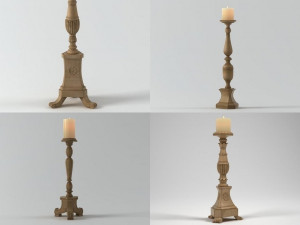 florentine candlesticks by restoration hardware 3D Model