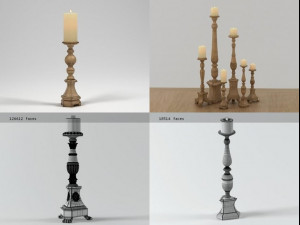 florentine candlesticks by restoration hardware 3D Model