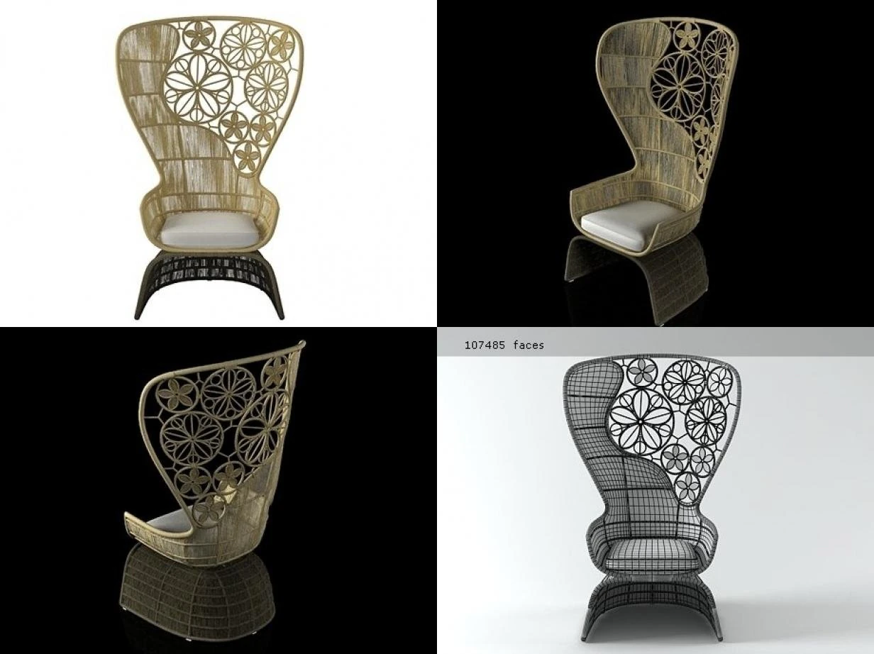crinoline by bb italia 3D Model .c4d .max .obj .3ds .fbx .stl .blend