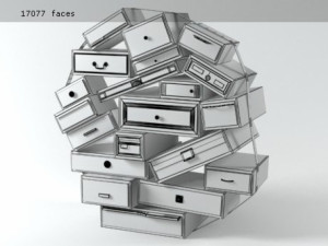 chest of drawers by droog 3D मॉडल
