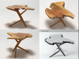 conoid end table Model 3D