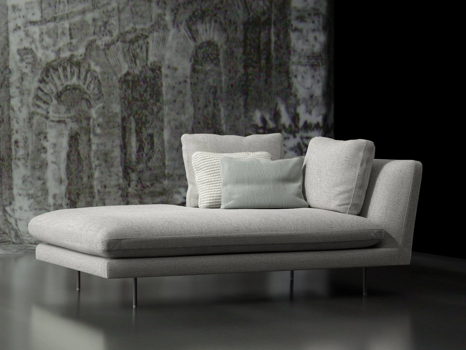 lars chaise longue by bonaldo 3D Model .c4d .max .obj .3ds .fbx .stl .blend 